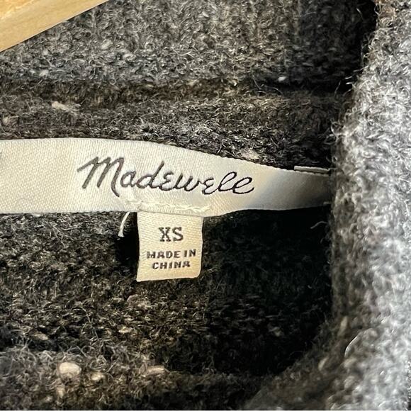 Madewell Belmont Donegal Mock Neck Sweater in Donegal Thunder Grey XS - Picture 7 of 7